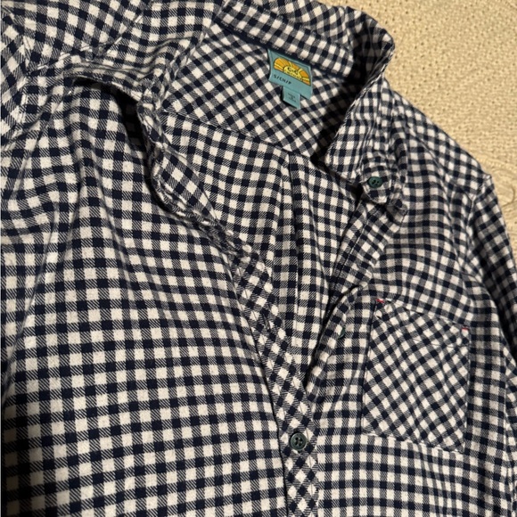 C & C California SZ S Long Sleeves Black and White Gingham Button-Up Shirt - Picture 14 of 16